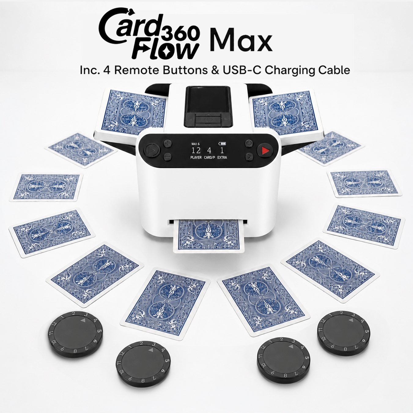 CardFlow360 Max in white, product photo on white background