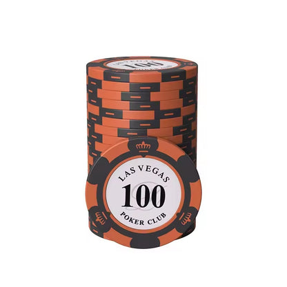 10-piece poker chip set denomination 100