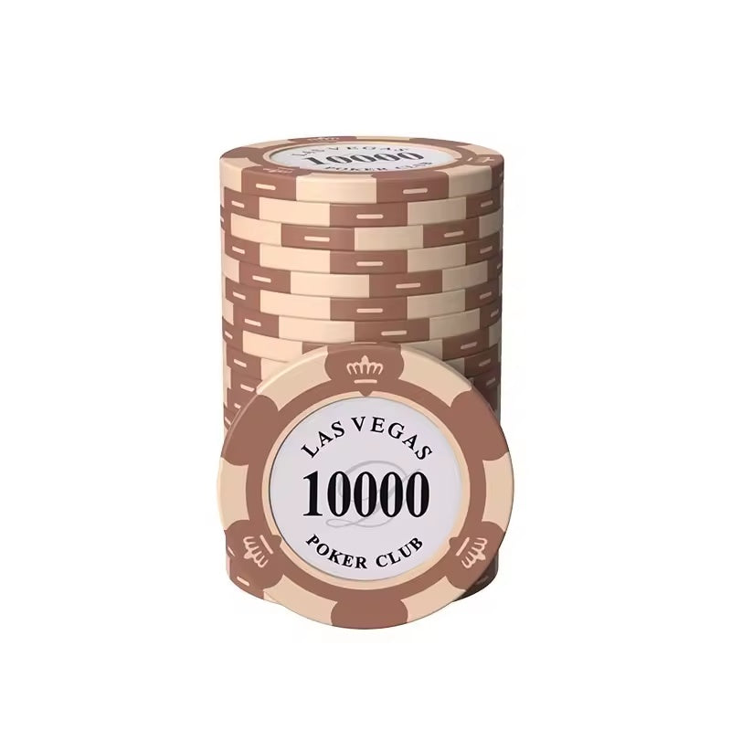 10-piece poker chip set denomination 10000