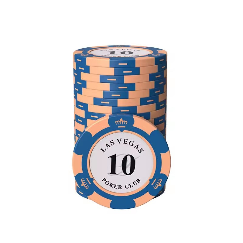 10-piece poker chip set denomination 10