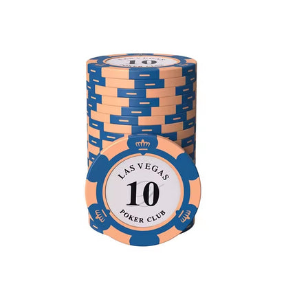 10-piece poker chip set denomination 10