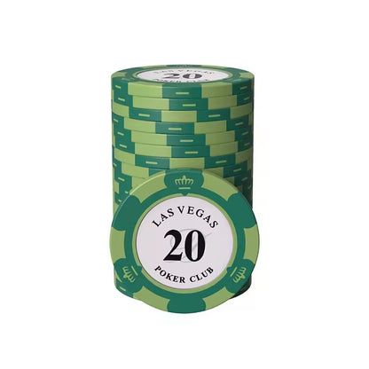 10-piece poker chip set denomination 20