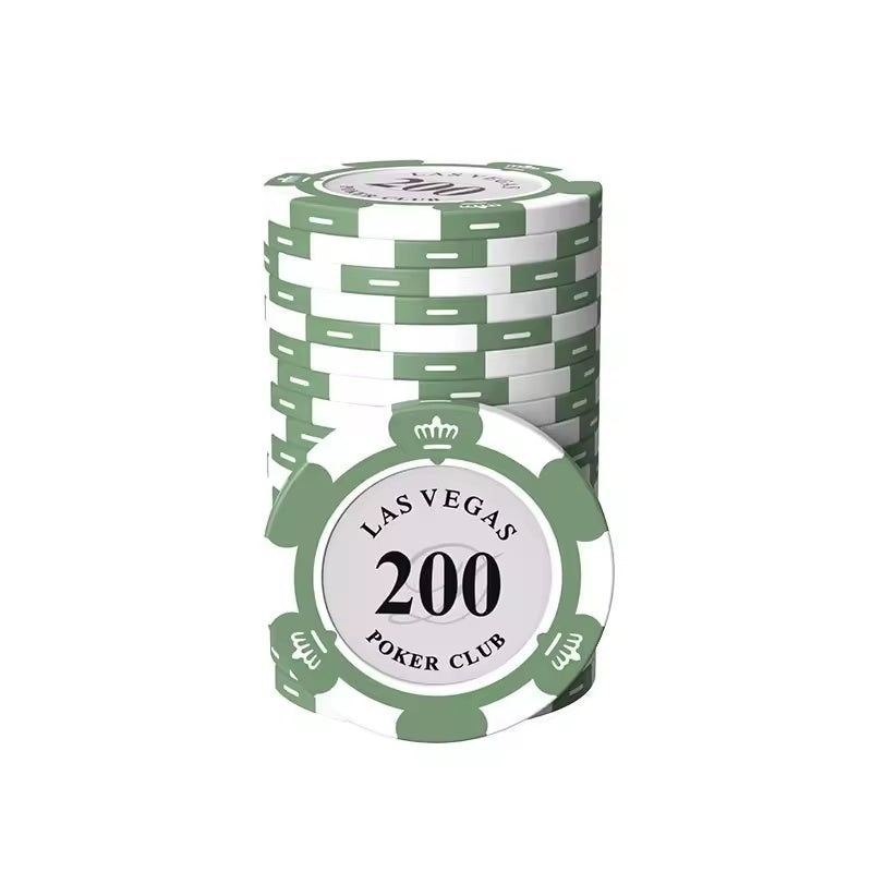 10-piece poker chip set denomination 200