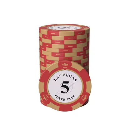 10-piece poker chip set denomination 5