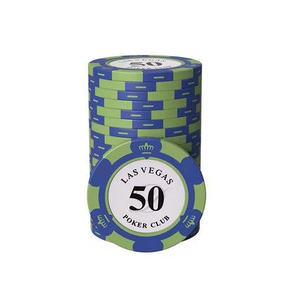 10-piece poker chip set denomination 50