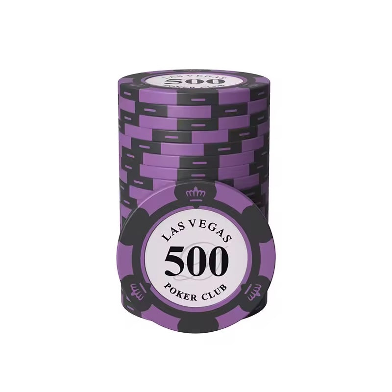 10-piece poker chip set denomination 500
