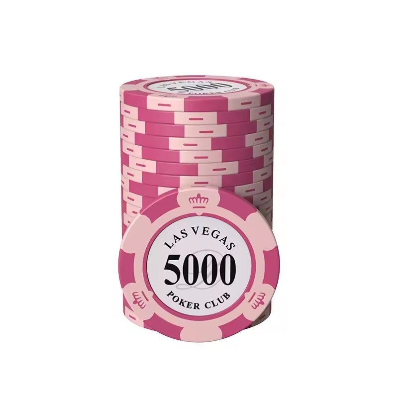 10-piece poker chip set denomination 5000