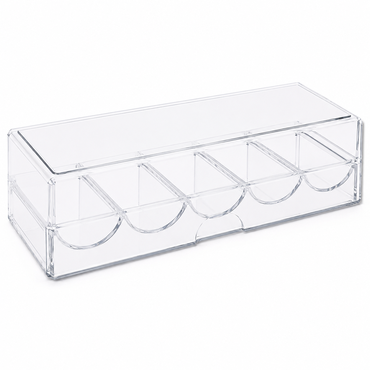 100pcs clear poker chip storage box