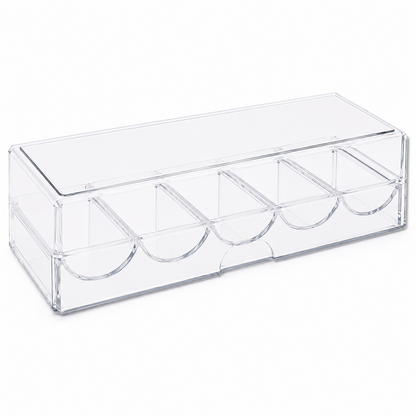 100pcs clear poker chip storage box