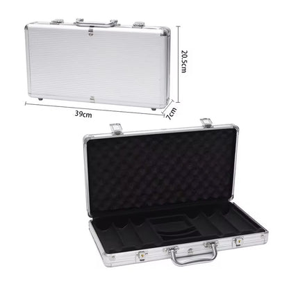 300pcs aluminium poker chips case